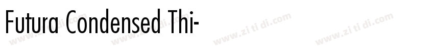 Futura Condensed Thi字体转换